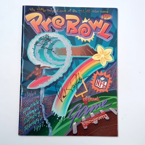 1997 NFL Pro Bowl Game Program Signed Don Shula & Paul Tagliabue - PSA/DNA LOA - Picture 12 of 12